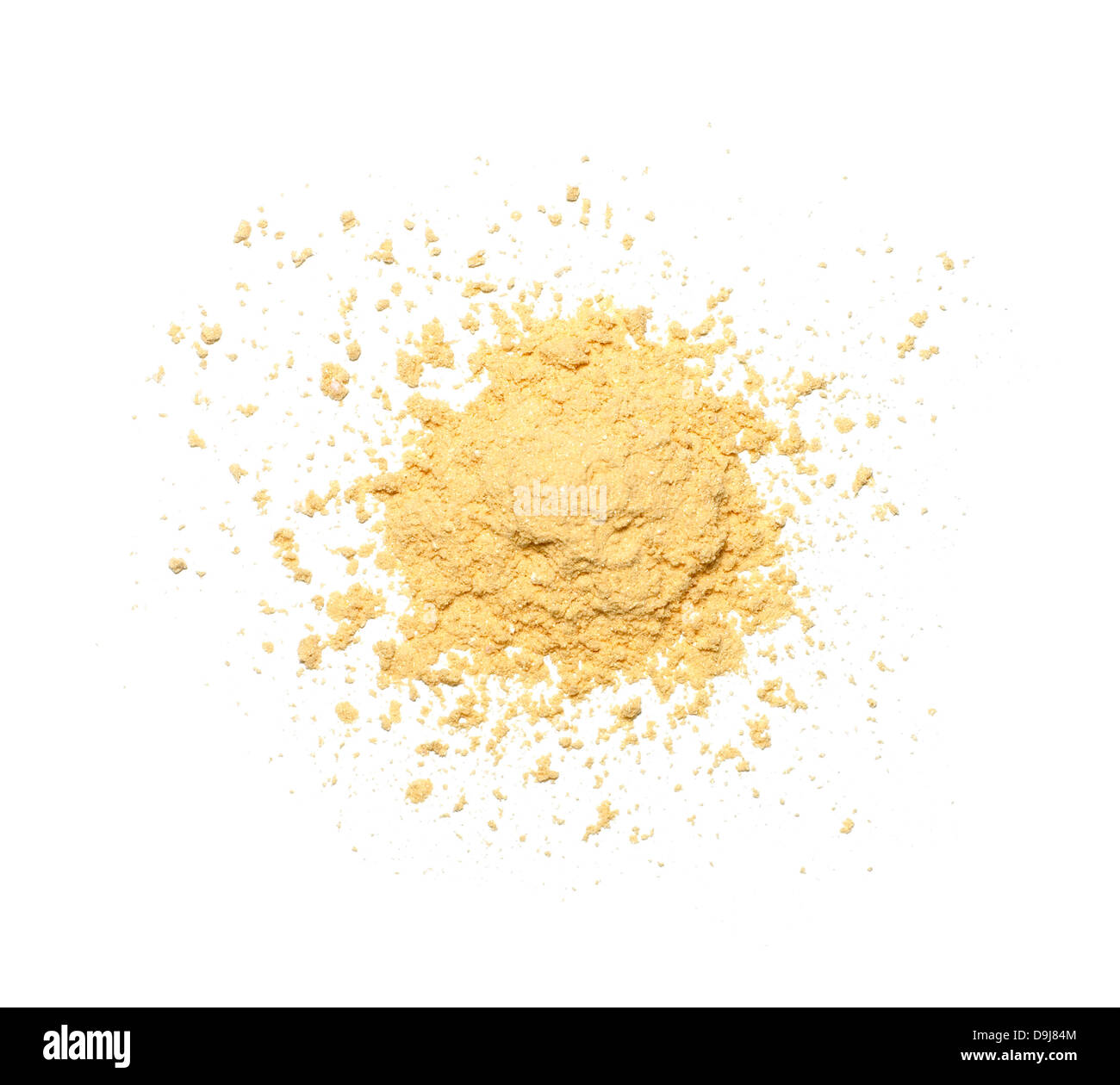 loose powder makeup scatter pile cut out onto a white background Stock Photo