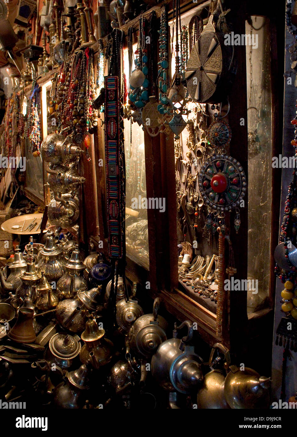 Jewelery shop, souk, Marrakech, Morocco Stock Photo