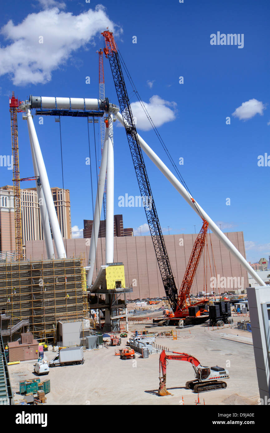 Las Vegas Nevada,The Strip,under new construction site building  builder,crane,NV130401001 Stock Photo - Alamy