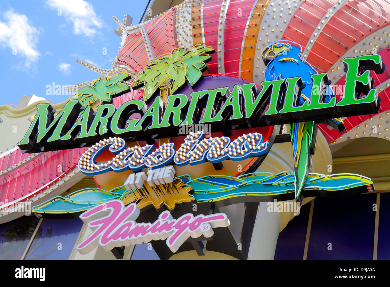 Las Vegas Nevada,The Strip,South Las Vegas Boulevard,Flamingo Las Vegas Hotel & Casino,Marg,Road,aritaville,neon,sign,NV130401013 Stock Photo