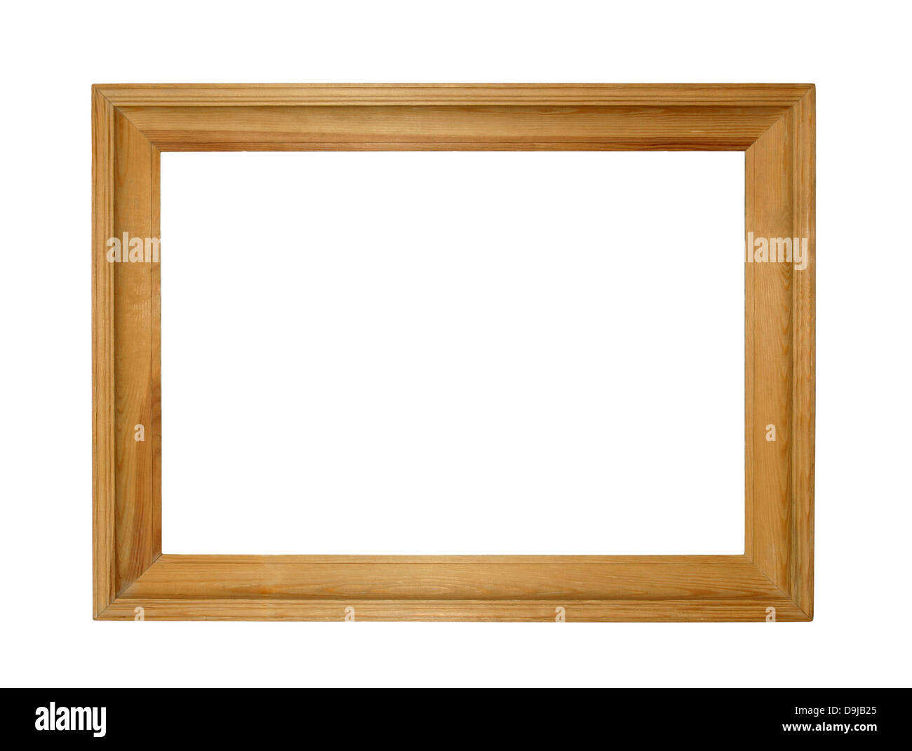 Wooden picture frame isolated on white Stock Photo - Alamy