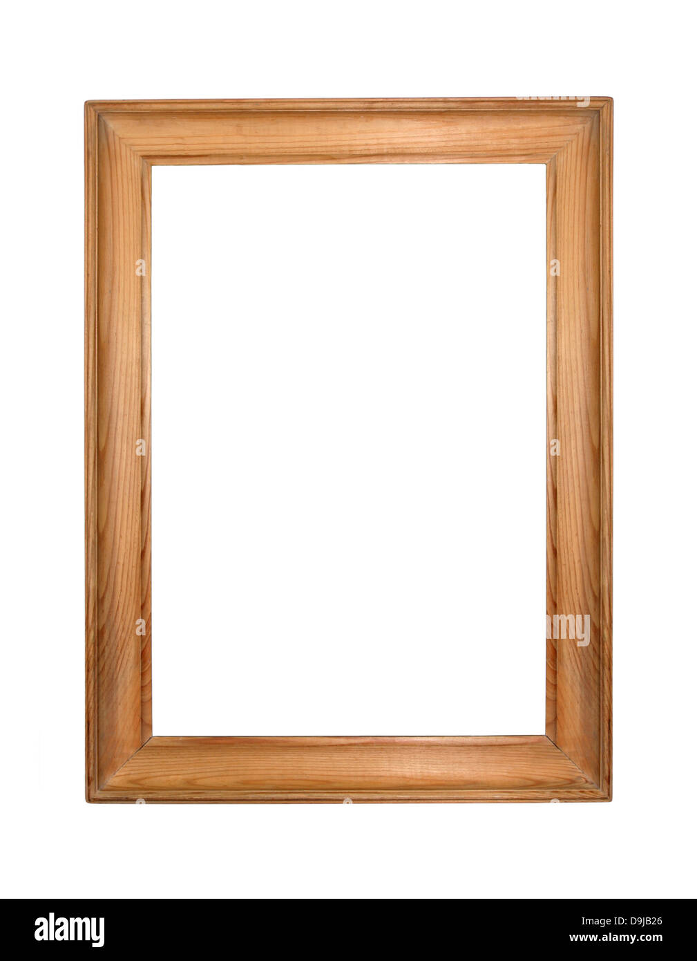 Wooden picture frame isolated on white Stock Photo - Alamy
