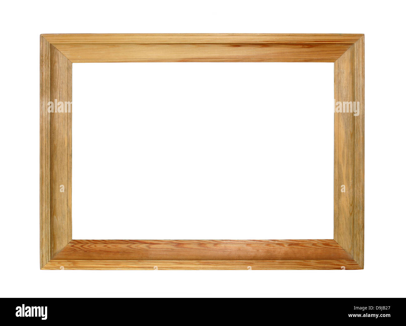 Wooden picture frame isolated on white Stock Photo - Alamy