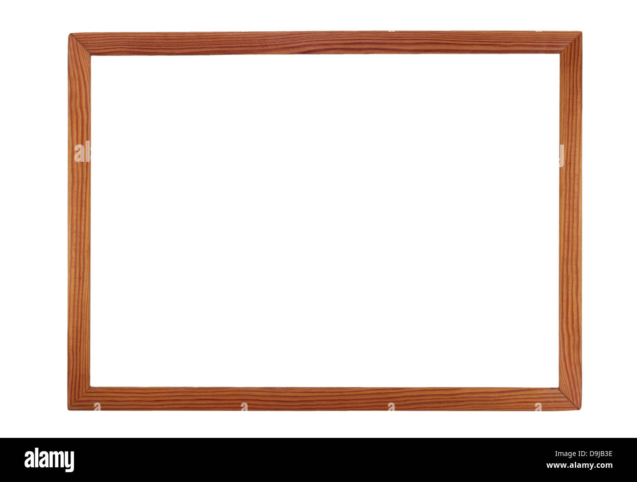Wooden picture frame isolated on white Stock Photo - Alamy