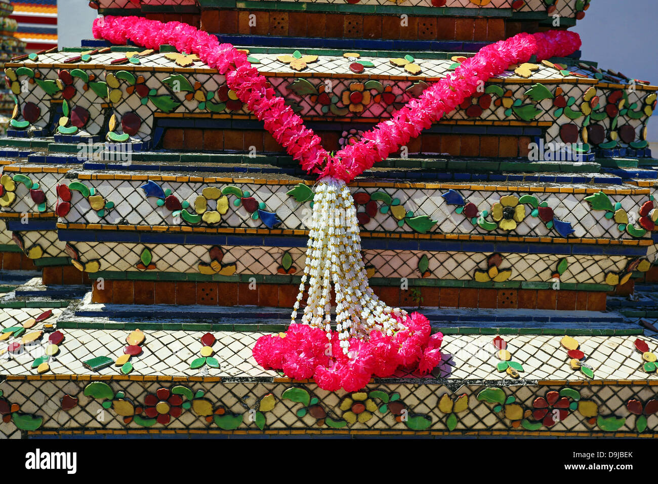 Chedis at Wat Pho temple, Bangkok, Thailand Stock Photo