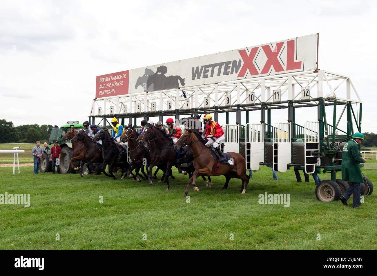 Horse racing Cologne Germany Stock Photo