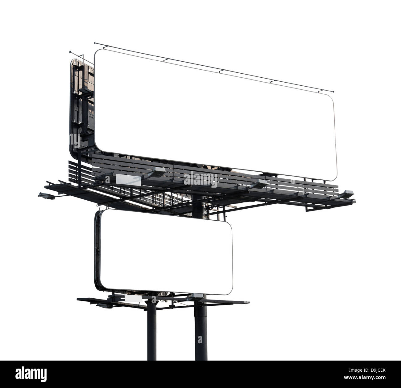 Blank billboard with clipping path Stock Photo