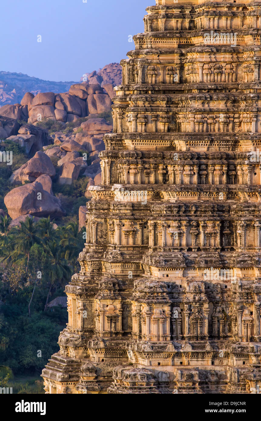 Virupaksha Temple in Hampi, Karnataka, India Stock Photo