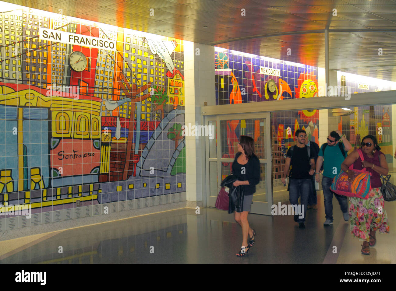 Las Vegas Nevada Mccarran International Airport Las Terminal Gate Ceramic Tile Mural Passenger Passengers Rider Riders Visitors Travel Traveling Tour Stock Photo Alamy