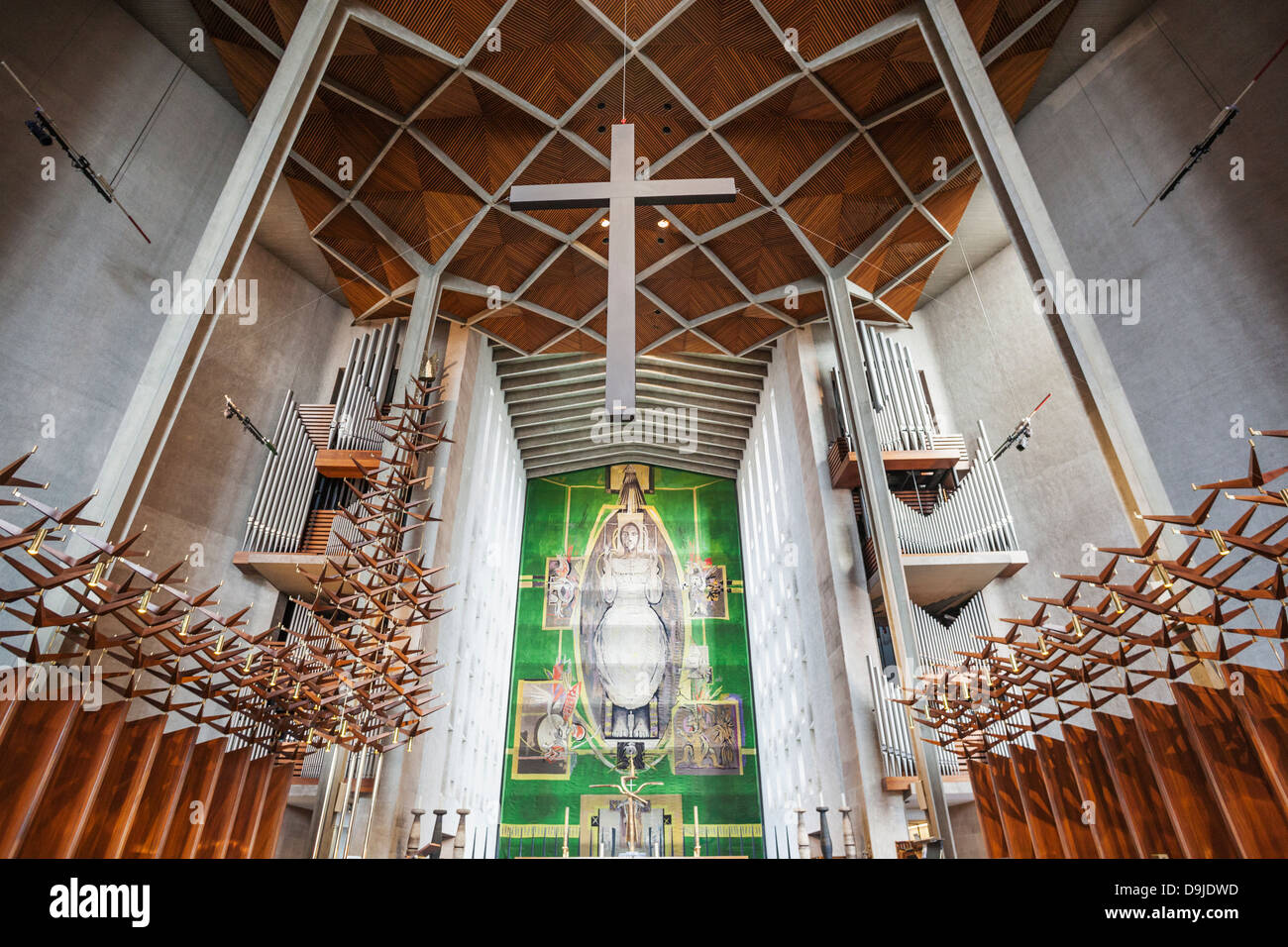 Coventry, New Coventry Cathedral, The High Altar showing