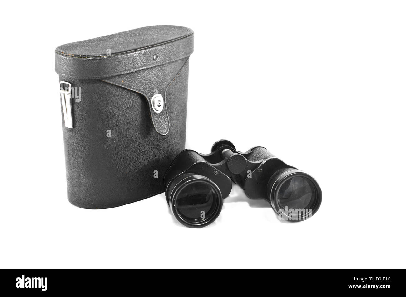 The binocular with case isolated on white background Stock Photo Alamy
