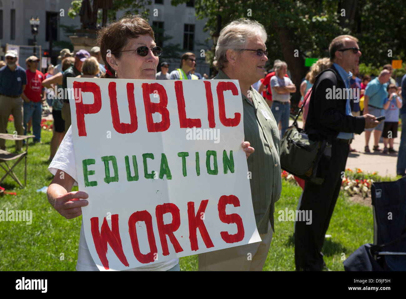 Rally to Save Public Schools Stock Photo
