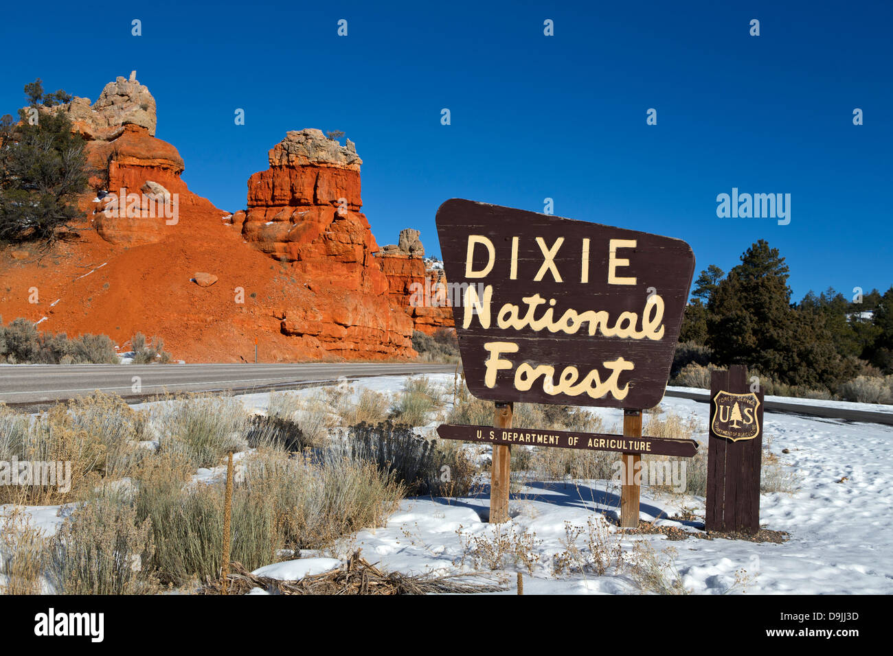Red Canyon area of Dixie National Forest, Utah Scenic Highway 12, near Bryce Canyon National Park, Utah, United States of America Stock Photo