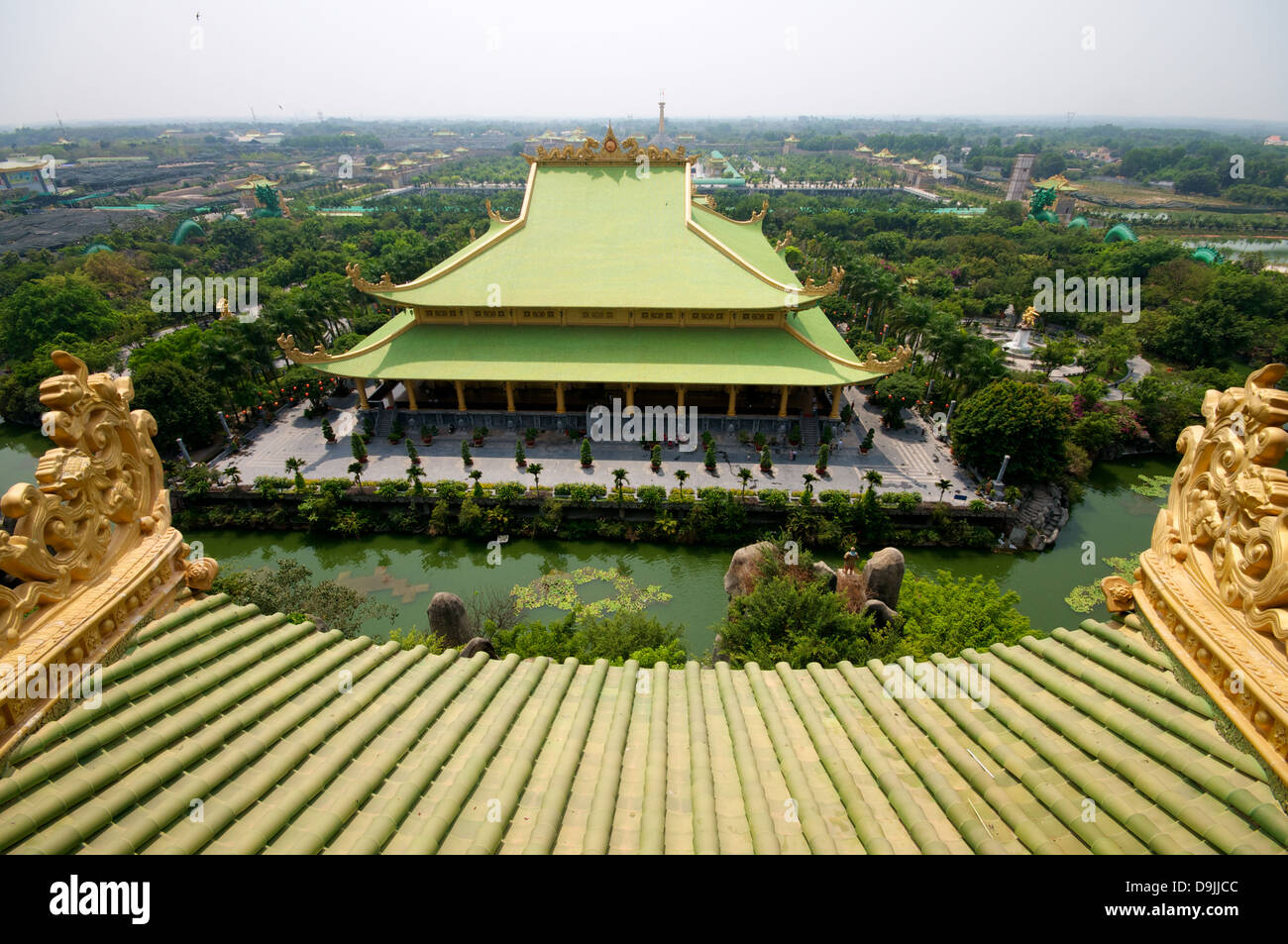 Dai Nam Temples and Safari park in Vietnam. Tourist, Cultural and Historical Zone Stock Photo