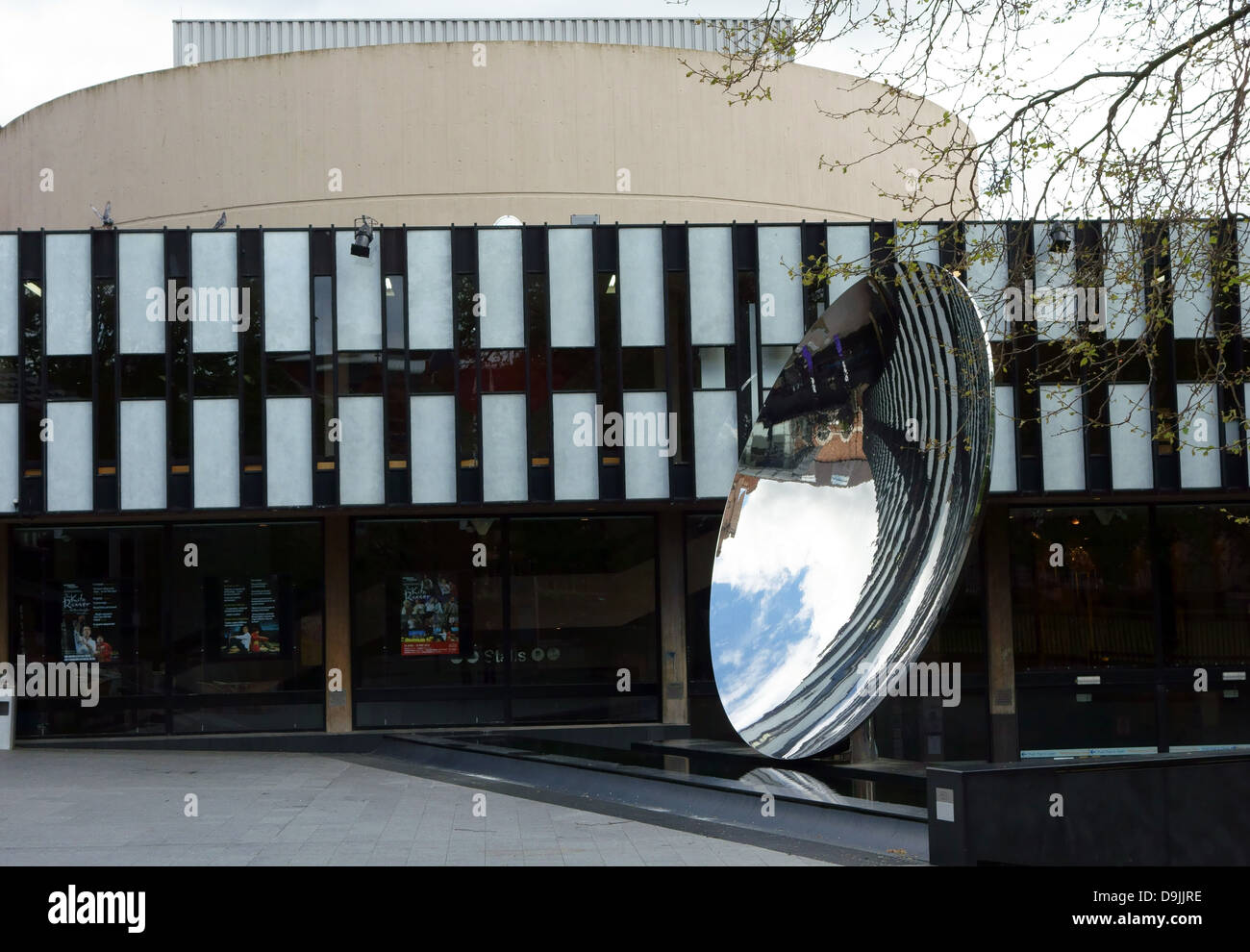 Sky Mirror by Anish Kapoor outside Nottingham Playhouse, England Stock Photo