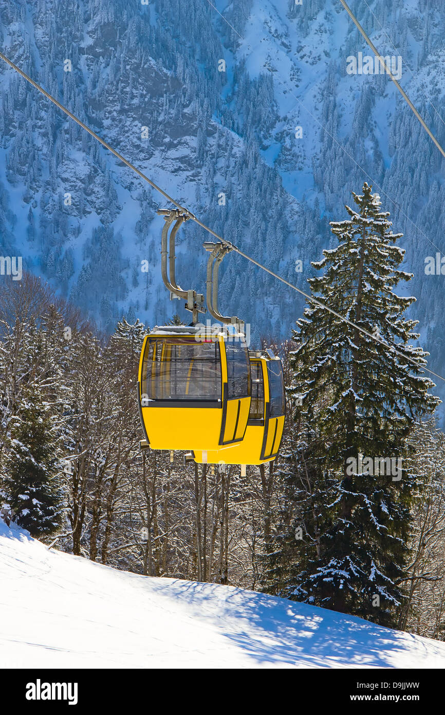 Winter in the swiss alps (Braunwald, Glarus, Switzerland Stock Photo ...