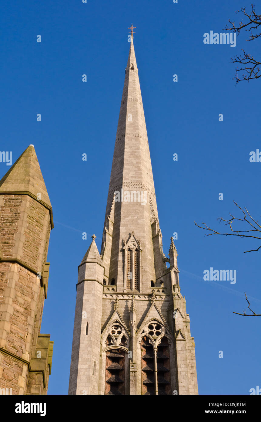 Church of St. Walburge in Preston Lancashire, UK. The tallest spire of ...