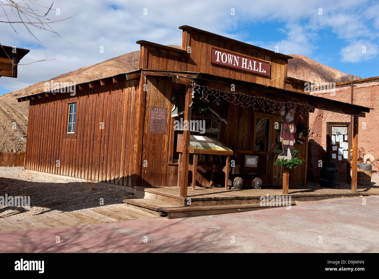 Town Hall Building, Calico Ghost Town, Calico, California, United States of America Stock Photo