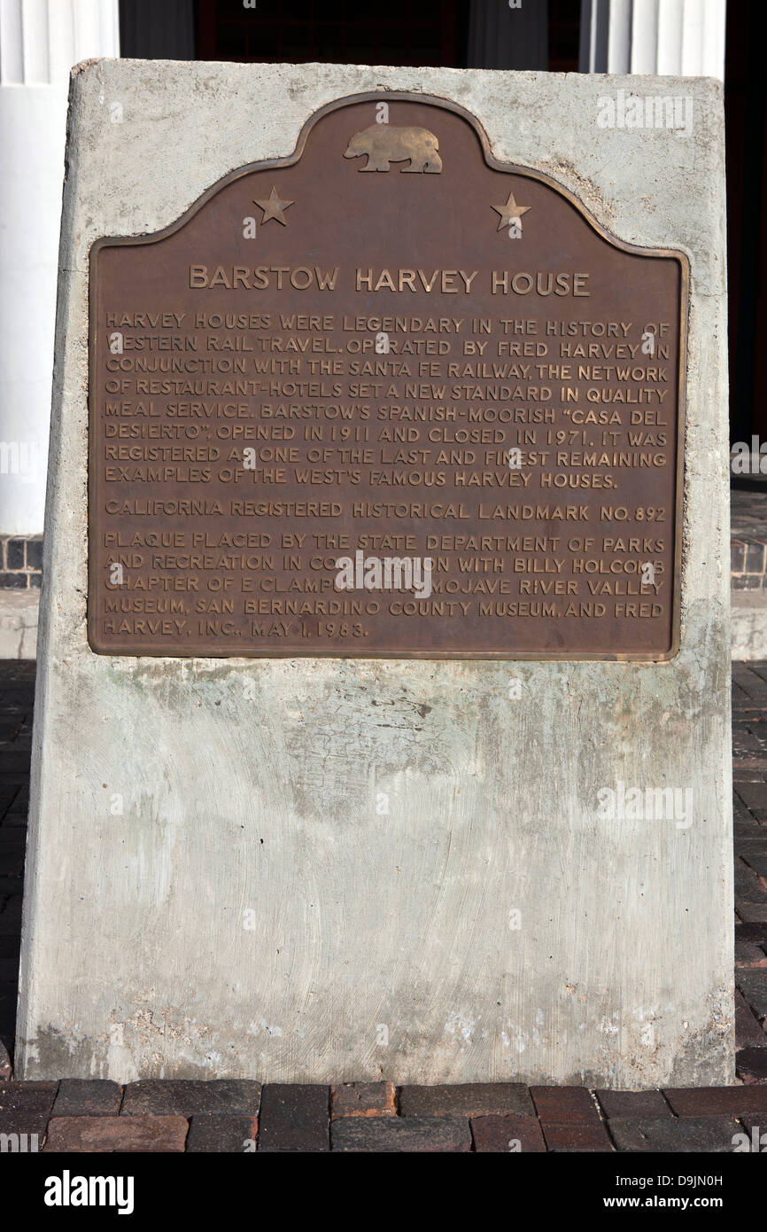 BARSTOW HARVEY HOUSE Harvey Houses were legendary in the history of
