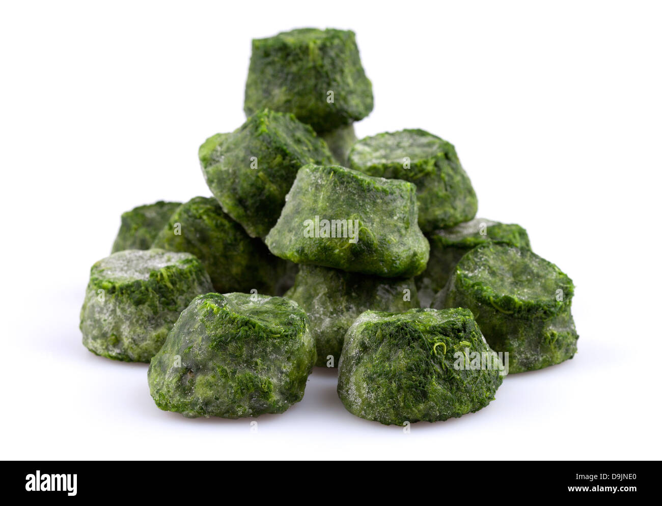 Frozen spinach close-up Stock Photo - Alamy