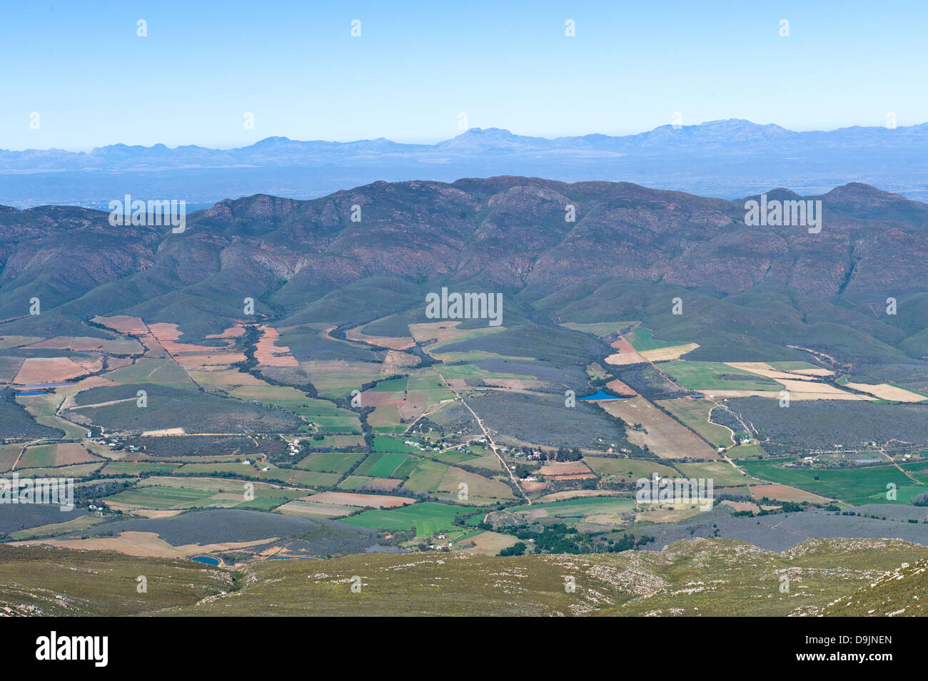 View north from the Swartberg Pass, Western Cape, South Africa Stock Photo