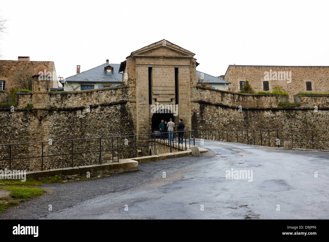internal gateway to mont-louis fortress of vauban unesco world heritage site city walls pyrenees-orientales france Stock Photo