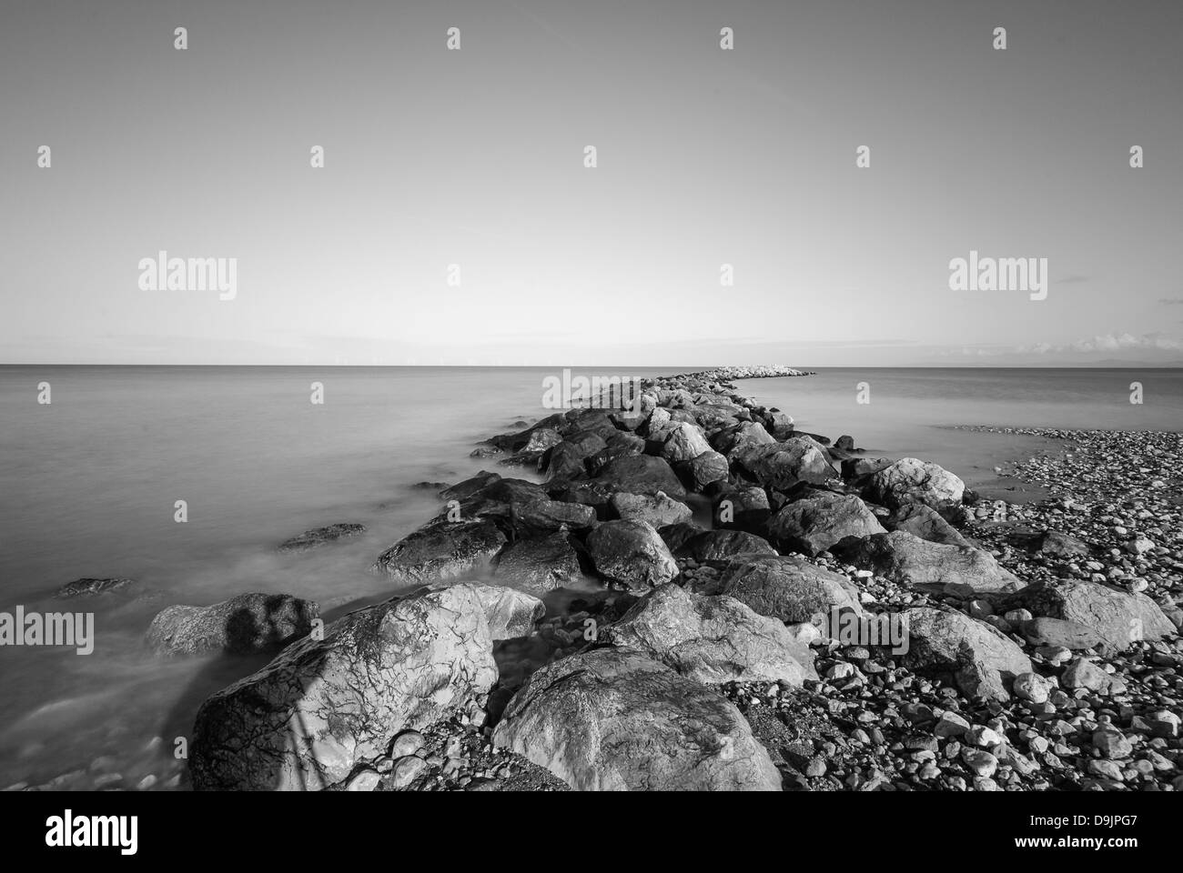 Sea Defence Rhos On Sea Stock Photo - Alamy