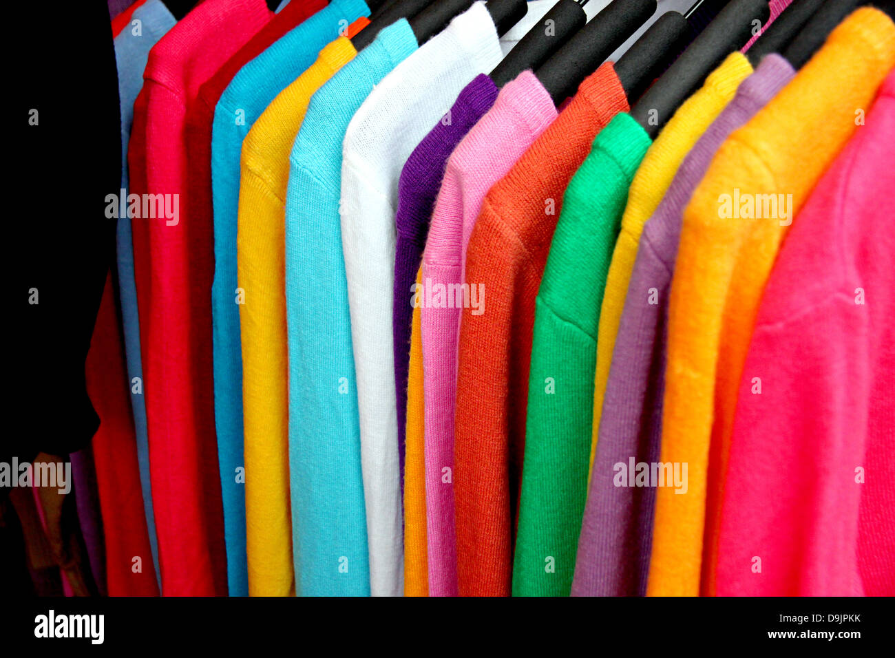 Long sleeves in shop is a Colorful. Stock Photo