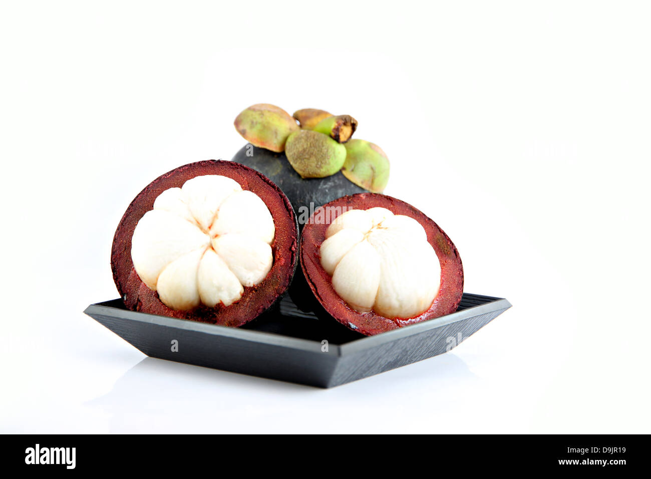 The Mangosteen fruit is flavor sweet and domestic fruit in Thailand. Stock Photo