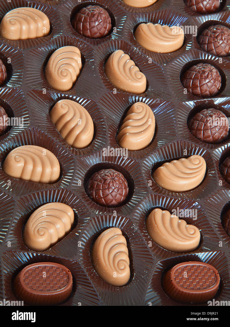 assortment of chocolates in the box Stock Photo Alamy