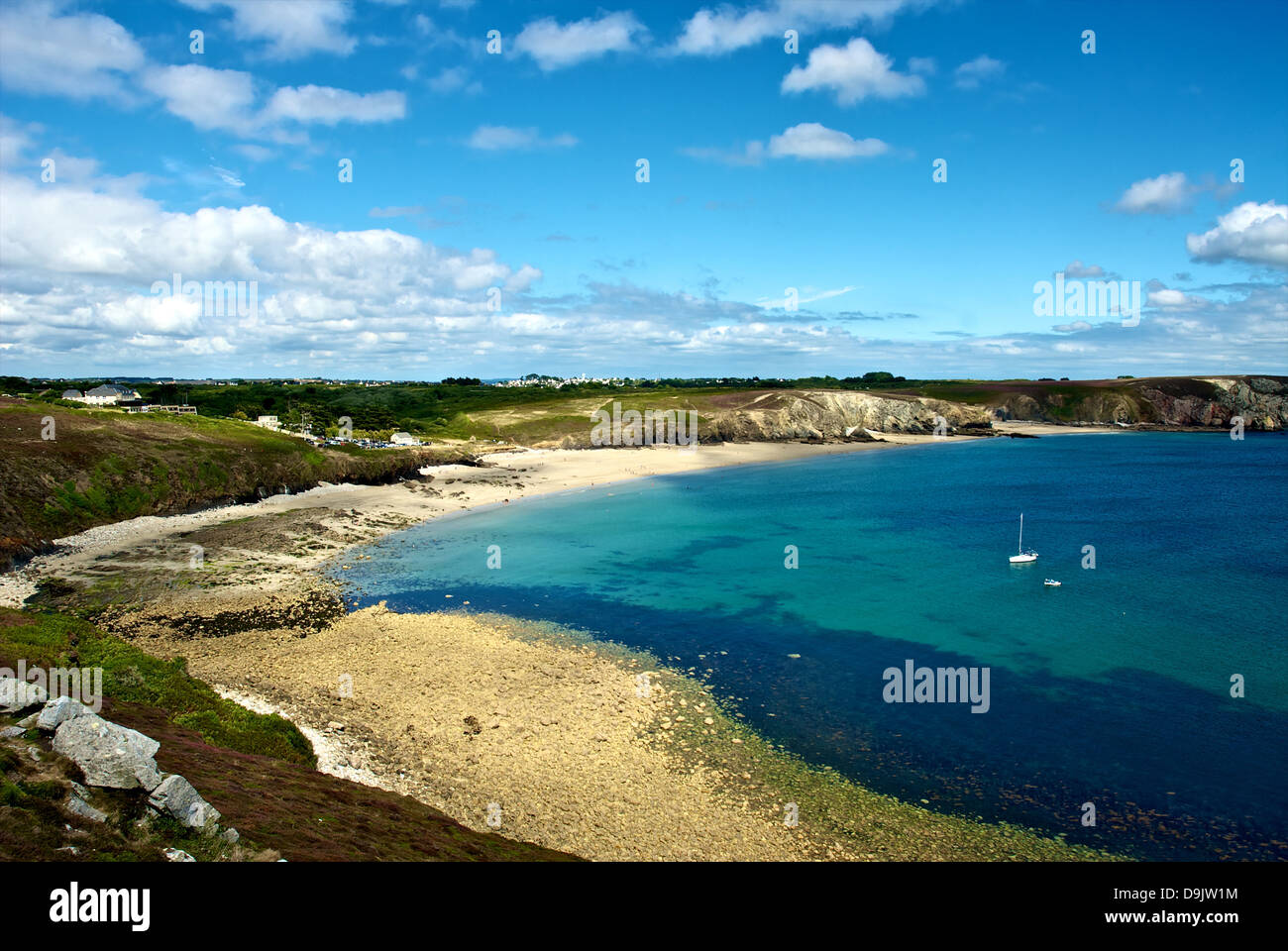 Coastline and beach of Normandy, France Stock Photo