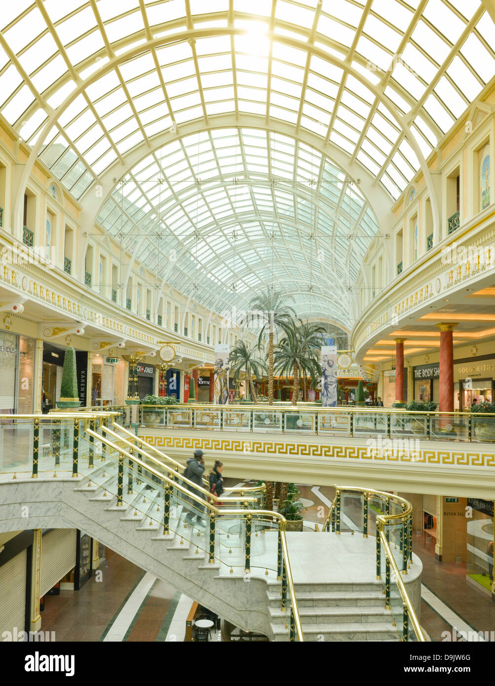 Shops at The Trafford Centre is a large indoor shopping centre in Dumplington, Greater Manchester, England. Stock Photo