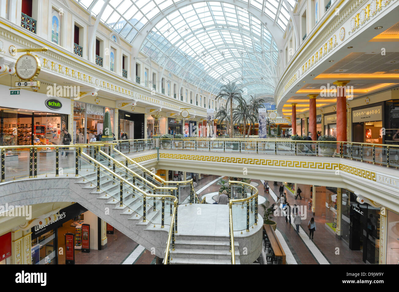 Shops at The Trafford Centre is a large indoor shopping centre in Dumplington, Greater Manchester, England. Stock Photo