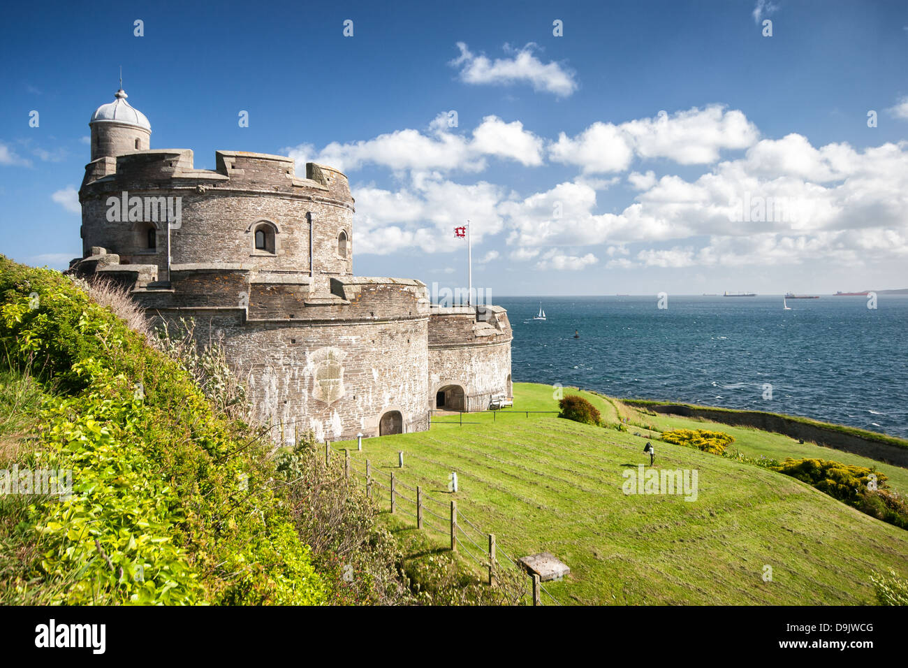 St Mawes Castle on the River Fal estuary near Falmouth Cornwall Stock Photo
