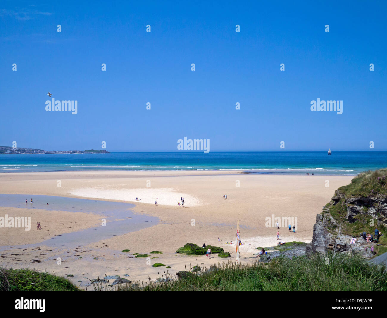 Beach scene at Hayle Towans Cornwall UK Stock Photo Alamy