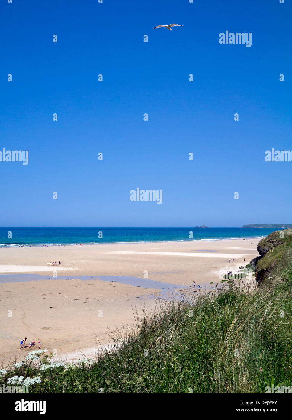 Beach scene at Hayle Towans Cornwall UK Stock Photo Alamy