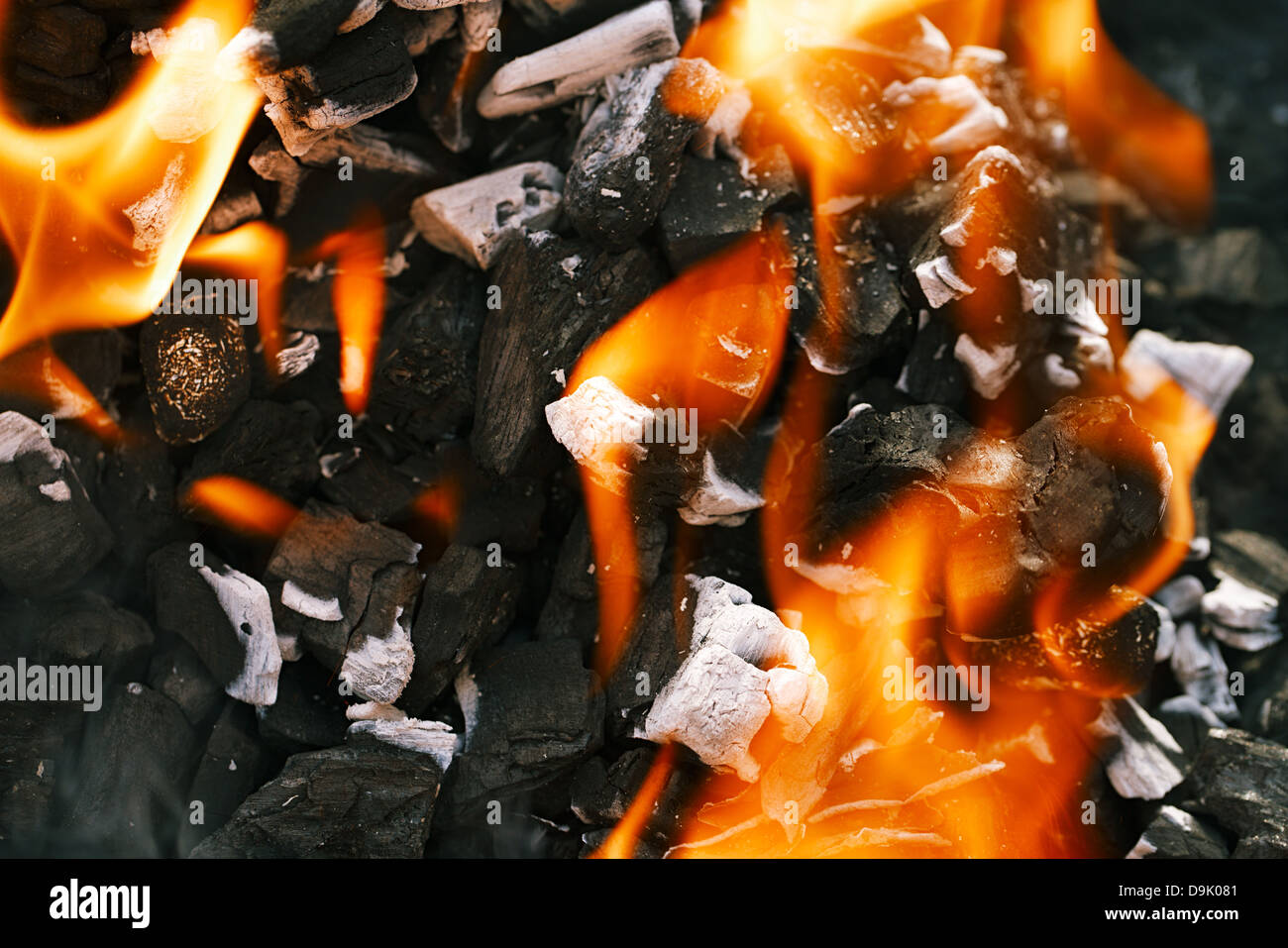 Barbecue Grill flame fire charcoal BBQ Stock Photo Alamy