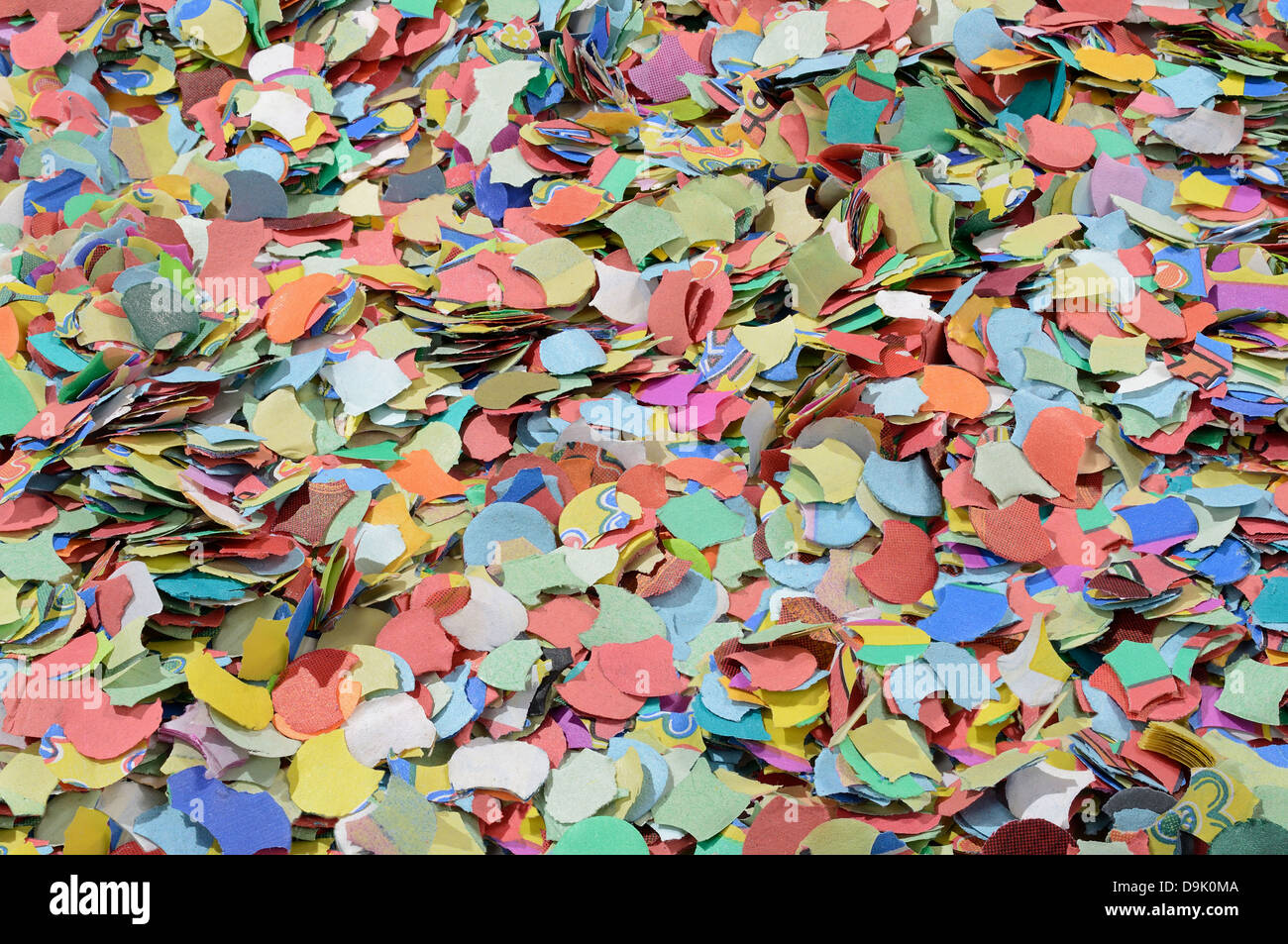 Colorful confetti paper shredsbackground Stock Photo