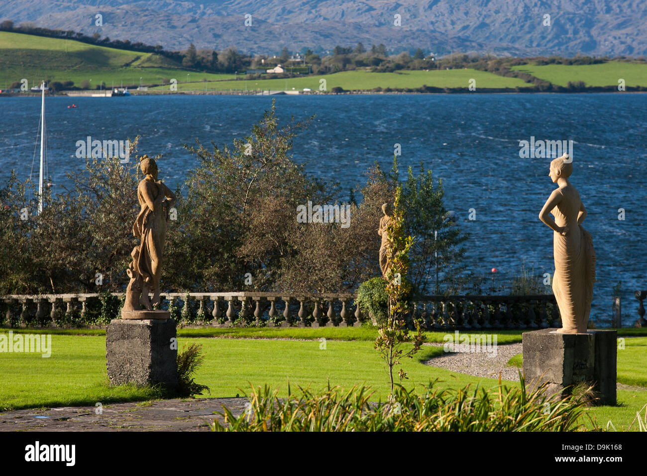 Statues decorate the famous gardens of Bantry House and Gardens in
