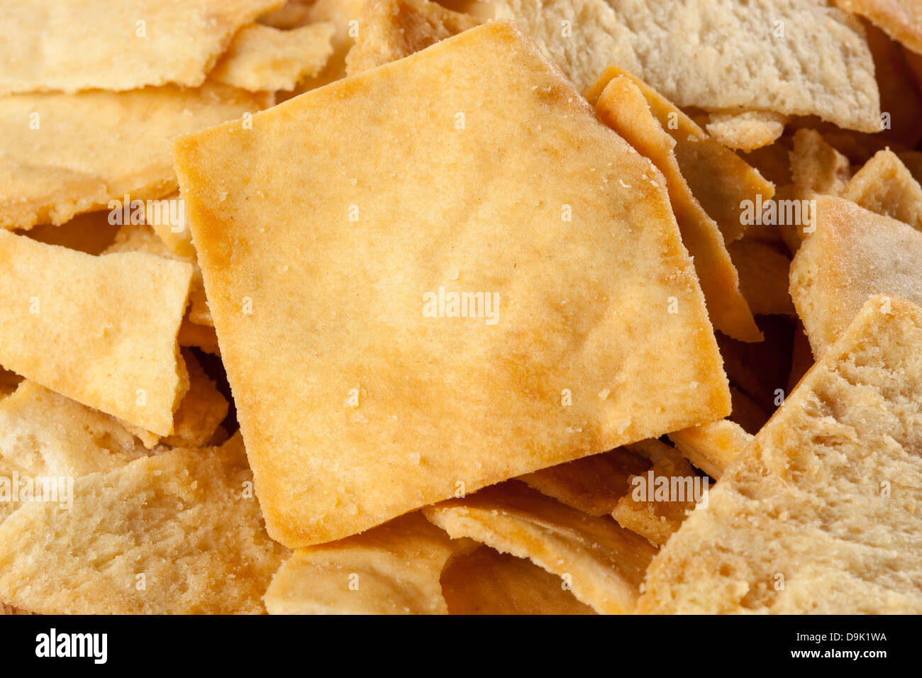 Homemade Crunchy Pita Chips made with whole wheat Stock Photo Alamy