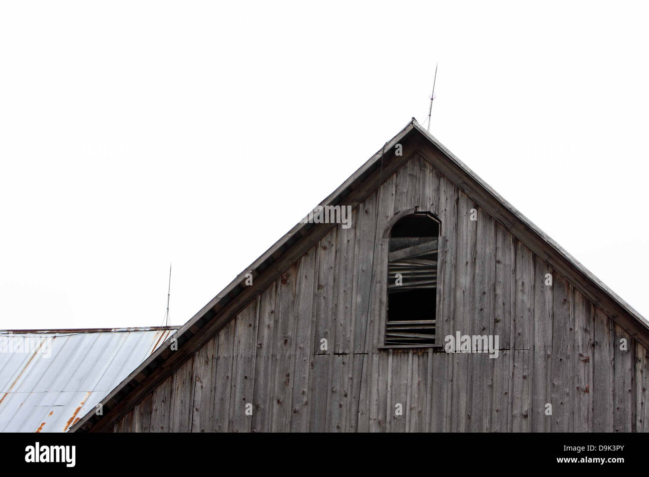 Old Weathered Vintage Barn Farm Rural Country Lightning Rod Wood