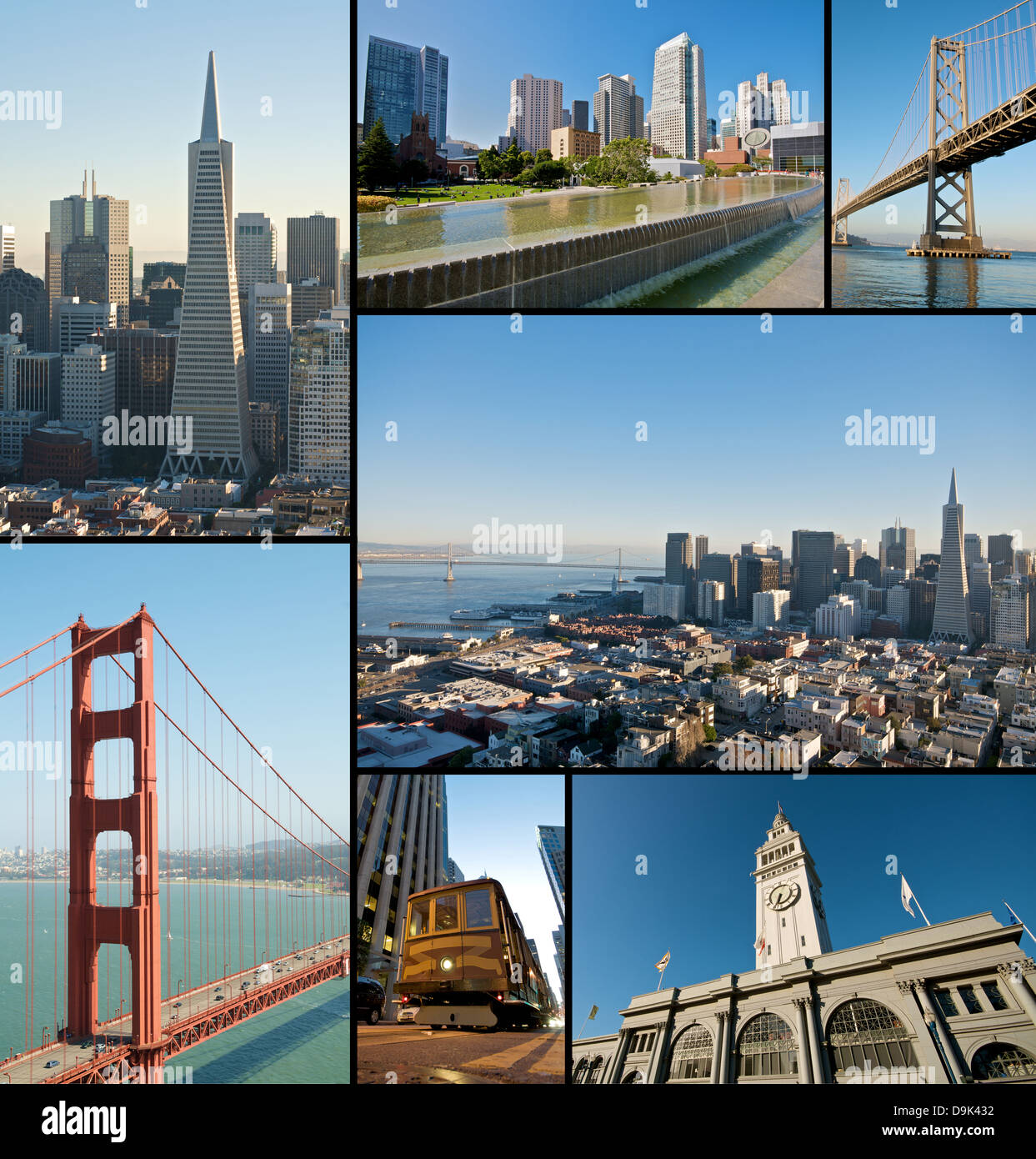 San Francisco Landmark collage Stock Photo