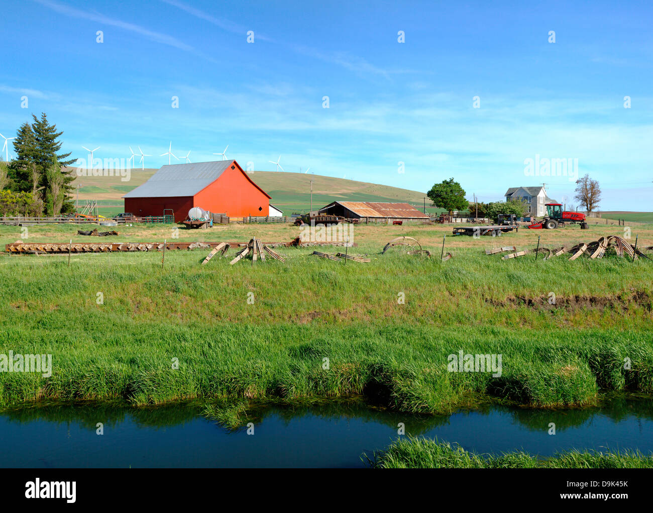 The country farm in rural Washington state. Stock Photo