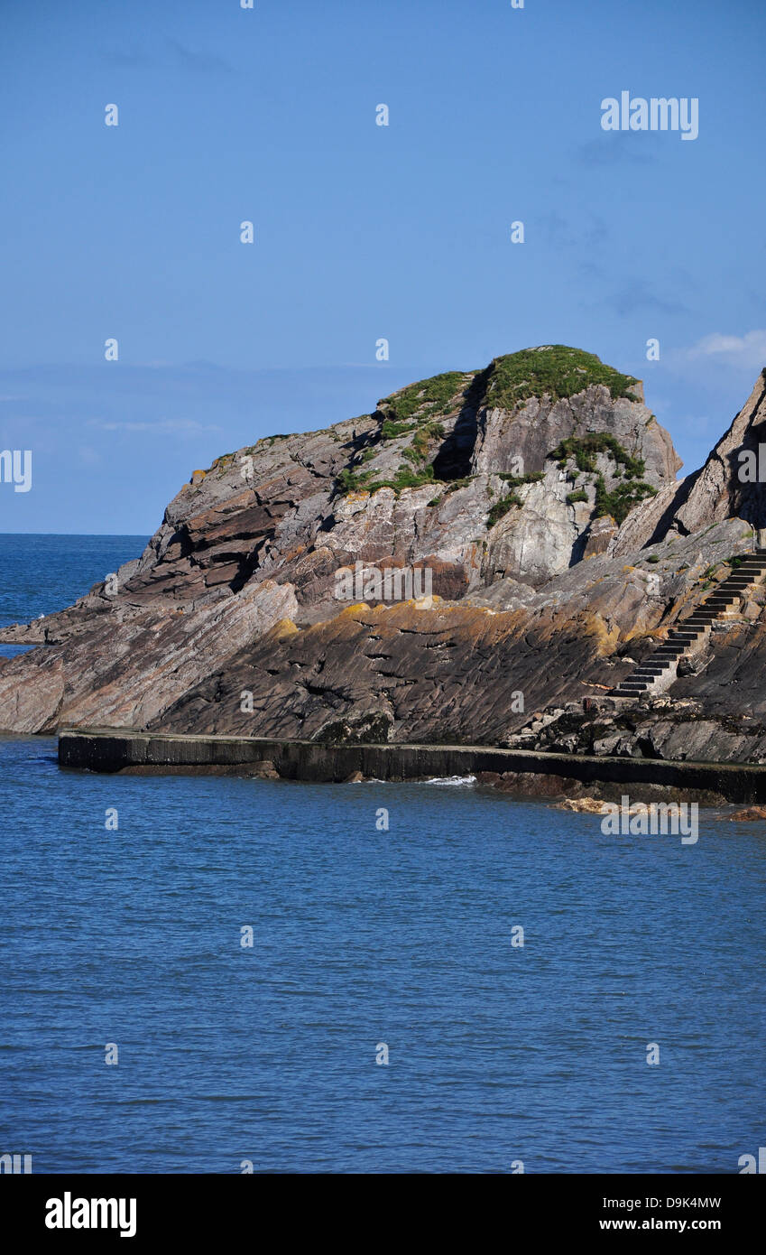 A view of Combe Martin Bay on the north Devon coast UK Stock Photo Alamy