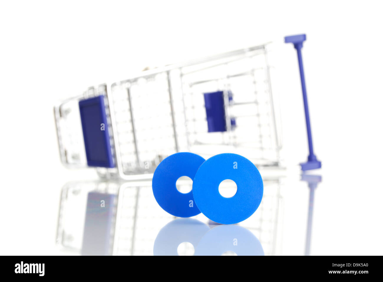 Shopping carts with chip Stock Photo Alamy