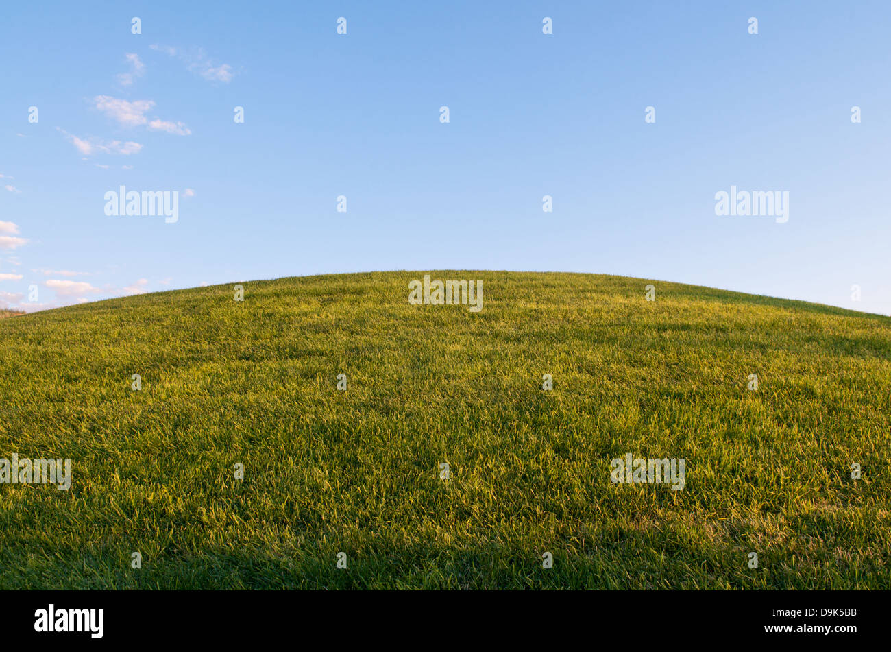 Green Grass Landscape and blue sky Stock Photo - Alamy