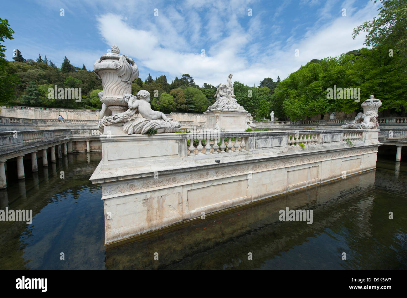 Le Nymphée with sculpture group at the park Les Jardin de la Fontaine Stock Photo Alamy