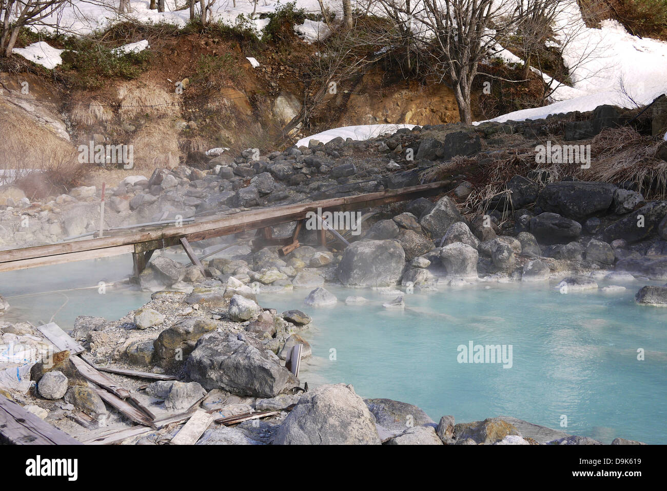 Hot Spring water at Kuroyu at Nyuto Onsen, Akita, Japan Stock Photo - Alamy