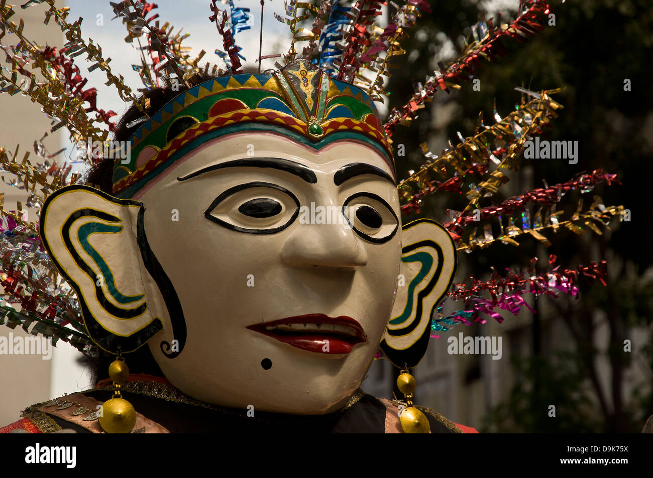 Jakarta, traditional dolls, betawi, Ondel, face mask Stock Photo