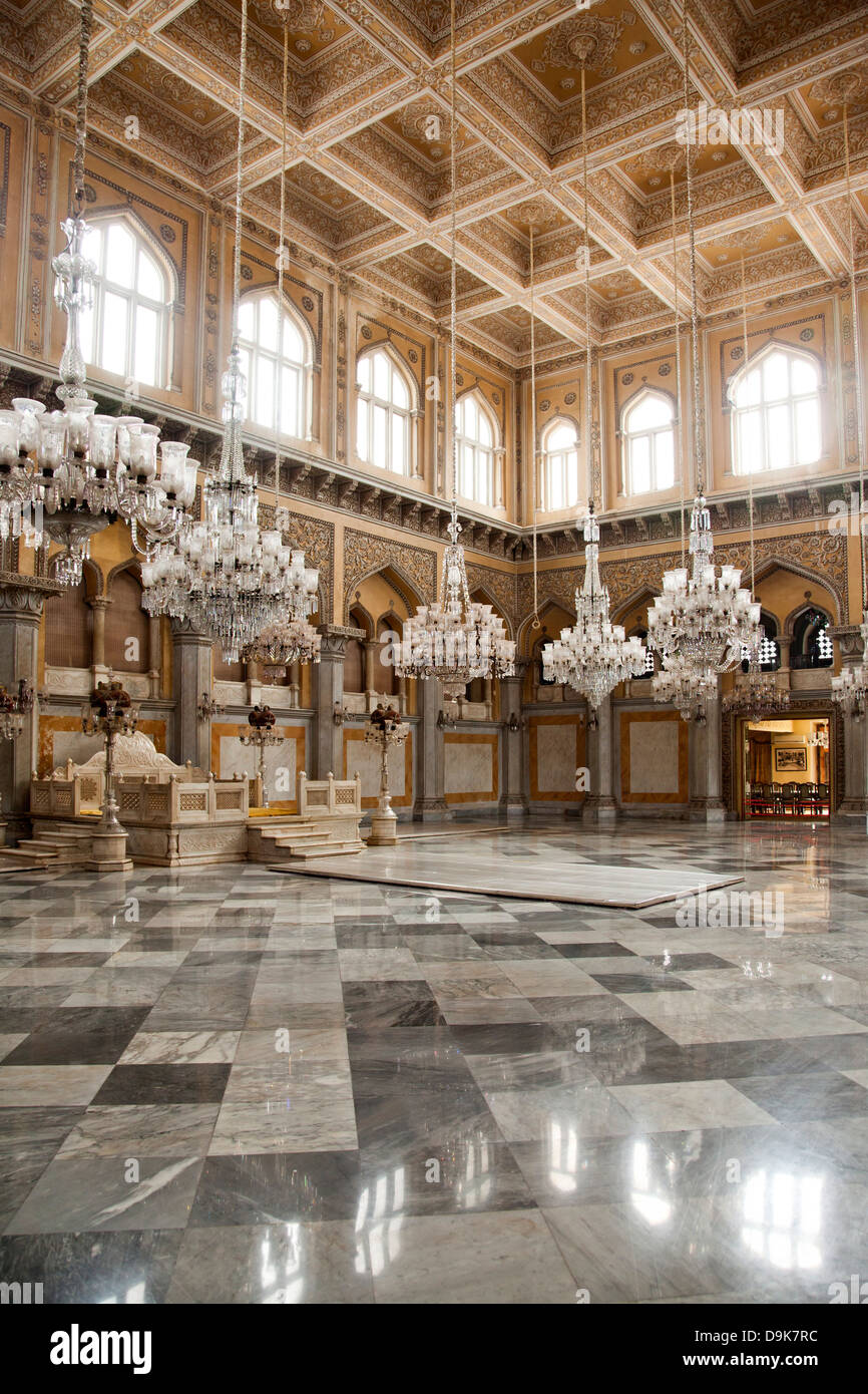 Interiors of a Palace, Chowmahalla Palace, Hyderabad, Andhra Pradesh ...